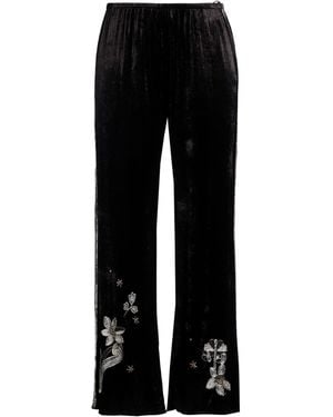 forte_forte Trousers Viscose, Glass, Metal Fibre - Black