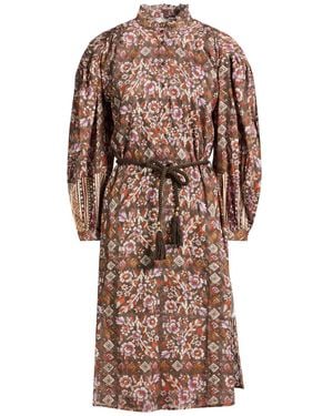 Antik Batik Midi Dress - Brown