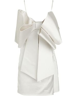 Mach & Mach Light Mini Dress Acetate, Polyamide, Elastane - White