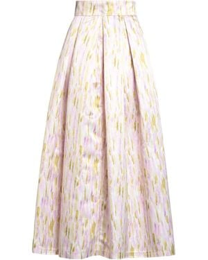 GIADA CURTI RESORT Lilac Maxi Skirt Polyester - White