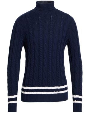 Eleventy Platinum Turtleneck Wool - Blue