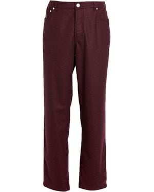 Brunello Cucinelli Trousers Virgin Wool - Red