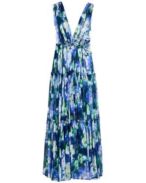 Costarellos Maxi Dress Silk - Blue