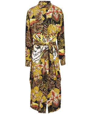 CONNOR & BLAKE Military Midi Dress Viscose - Metallic