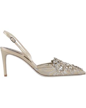 Rene Caovilla Pumps Textile Fibers, Leather - Metallic