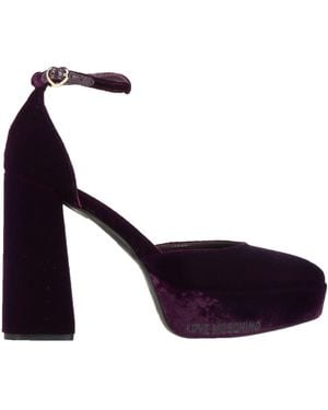 Love Moschino Pumps Textile Fibers - Purple