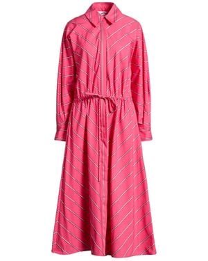 Evi Grintela Fuchsia Midi Dress Cotton - Pink