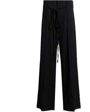 Erika Cavallini Semi Couture Pants Polyester, Virgin Wool, Elastane - Black