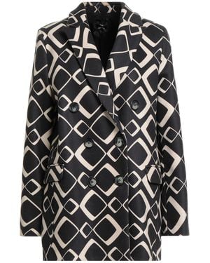 Hanita Coat Polyester, Viscose - Black