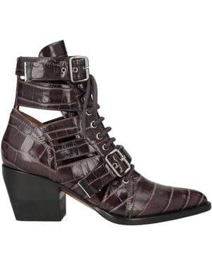 Chloé Ankle Boots Calfskin - Brown