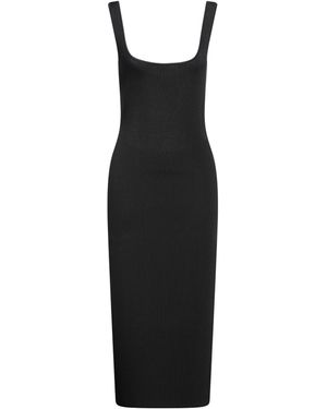 Gcds Midi Dress Viscose, Polyester - Black