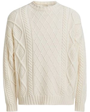 Massimo Alba Ivory Jumper Virgin Wool - White