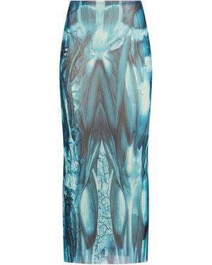 Jean Paul Gaultier Light Maxi Skirt Polyamide - Blue