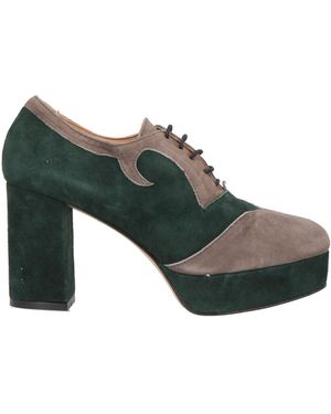 HOPE SHOES Khaki Lace-Up Shoes Leather - Green