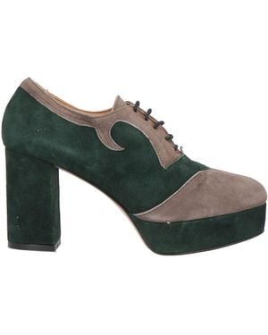 HOPE SHOES Khaki Lace-Up Shoes Leather - Green