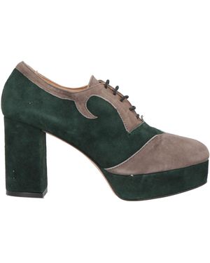 HOPE SHOES Khaki Lace-Up Shoes Leather - Green