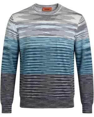 Missoni Ivory Sweater Wool - Blue