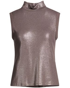 Purotatto Taupe Top Viscose, Polyester, Elastane - Brown