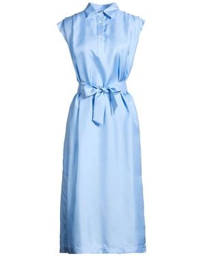 Caliban Sky Midi Dress Silk - Blue