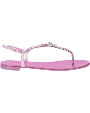 Giuseppe Zanotti Thong Sandal Leather - Pink