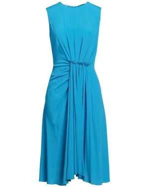 RUE DU BAC Midi Dress Acetate, Silk - Blue