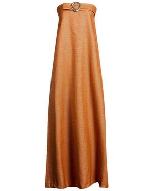 Taller Marmo Maxi Dress Polyamide, Cotton - Brown
