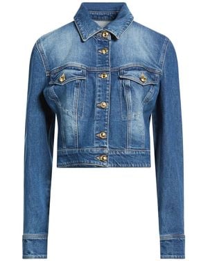 Elisabetta Franchi Denim Outerwear Cotton, Elastane - Blue