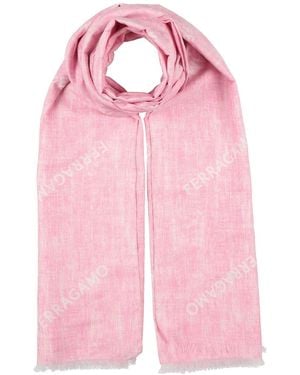 Ferragamo Scarf Cotton, Silk - Pink
