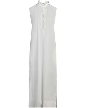 Massimo Alba Maxi Dress Cotton - White