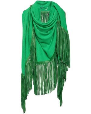 MIXIK Scarf Cashmere, Leather - Green