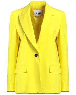 MSGM Blazer Virgin Wool, Elastane - Yellow