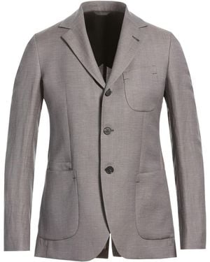 Tombolini Blazer Virgin Wool, Linen - Gray