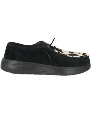 HEYDUDE Lace-Up Shoes Leather - Black