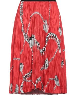 Burberry Midi Skirt Polyester - Red