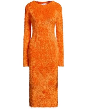Marine Serre Midi-Kleid - Orange