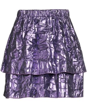 THE M.. The Mini Skirt Polyester, Metallic Polyester - Purple