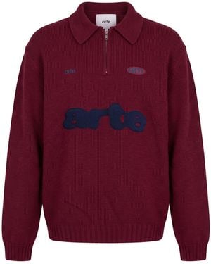Arte' Garnet Jumper Wool, Polyamide - Red