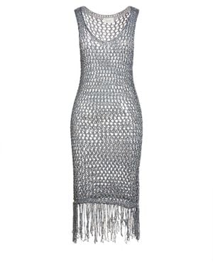 ViCOLO Midi Dress Viscose, Lurex - Gray