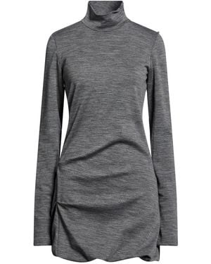 Sportmax Charcoal Mini Dress Wool, Cotton, Polyamide - Gray