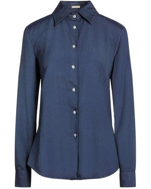 Massimo Alba Midnight Shirt Wool, Silk - Blue
