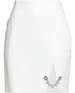 Gaelle Paris Mini Skirt Viscose, Polyamide, Elastane - White