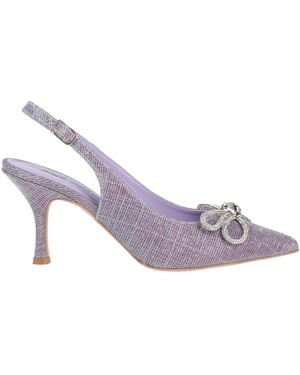 PAOLO MATTEI Mauve Pumps Textile Fibers - Purple