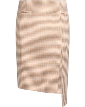 Isabelle Blanche Sand Midi Skirt Polyester, Viscose, Elastane - Natural