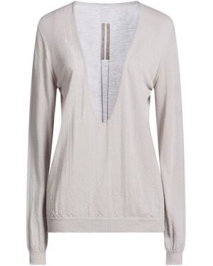 Rick Owens Light Sweater Virgin Wool - Gray