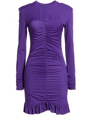 Isabelle Blanche Mini Dress Polyester, Elastane - Purple