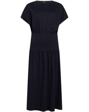 Fabiana Filippi Midnight Midi Dress Cotton, Elastane - Blue