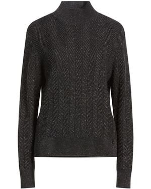 Herno Turtleneck Wool, Viscose, Metallic Fibre - Black