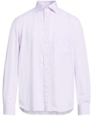 Canali Lilac Shirt Cotton - White