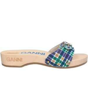 Ganni Mules & Clogs Textile Fibres - Blue