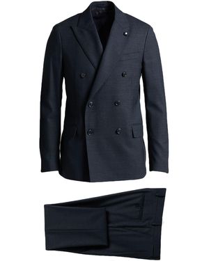 Lardini Midnight Suit Wool, Polyester, Elastane - Blue